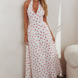 El Corazon Halterneck Dress Heart Print
