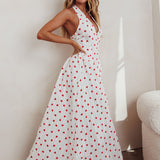 El Corazon Halterneck Dress Heart Print