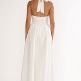 El Corazon High Halterneck Maxi Dress White