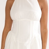 El Corazon High Halterneck Maxi Dress White