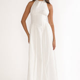 El Corazon High Halterneck Maxi Dress White