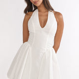 El Corazon Halterneck Mini Dress White