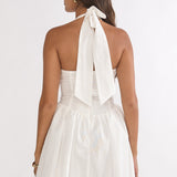 El Corazon Halterneck Mini Dress White