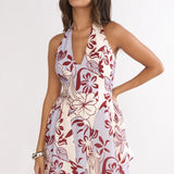 El Corazon Halterneck Mini Dress Blue