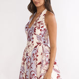 El Corazon Halterneck Mini Dress Blue