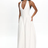 El Corazon Halterneck Maxi Dress Cream