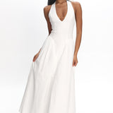 El Corazon Halterneck Maxi Dress Cream