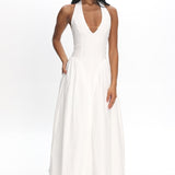 El Corazon Halterneck Maxi Dress Cream