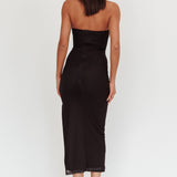 Silah Twist Bodice Maxi Dress Hibiscus Black