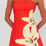 Heart To Heart Strapless Mini Dress Lily Red