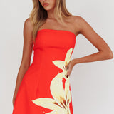 Heart To Heart Strapless Mini Dress Lily Red