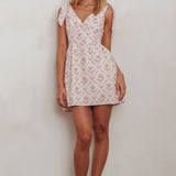 Glam Up Tied Shoulder Mini Dress Beige