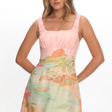 Aila Gathered Bust Mini Dress Island Multi