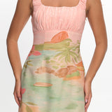 Aila Gathered Bust Mini Dress Island Multi
