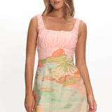 Aila Gathered Bust Mini Dress Island Multi