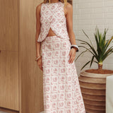 Weekend High Maxi Skirt Print Rose