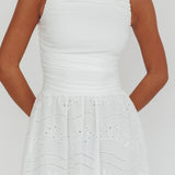 Dalayla Sleeveless Eyelet Maxi Dress White