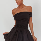 Dalayla Off-Shoulder Mini Dress Black