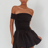 Dalayla Off-Shoulder Mini Dress Black