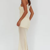 Verity One-Shoulder Sheer Maxi Dress Butter