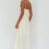 Honey Baby Diagonal Waist Maxi Dress Butter