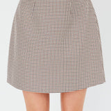 Jozie A-Line Skirt Plaid Brown
