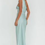 Robertah One-Shoulder Bow Maxi Dress Sage