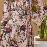 Emmy Gathered Bust Mini Dress Floral Pink