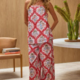 Archa Elastic Waist Pants Print Cream
