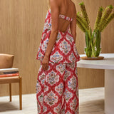 Archa Elastic Waist Pants Print Cream