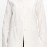 Vikki Round Neck Structured Top Cream