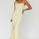 Eros Asymmetric Cowl Neck Maxi Dress Butter