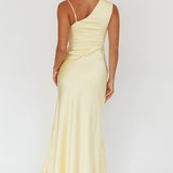 Eros Asymmetric Cowl Neck Maxi Dress Butter