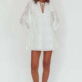Long Weekend Eyelet Mini Dress White