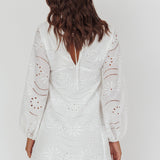 Long Weekend Eyelet Mini Dress White