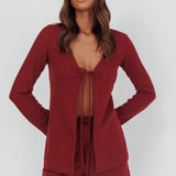 Ryder Drawstring Shorts Burgundy