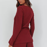 Ryder Drawstring Shorts Burgundy