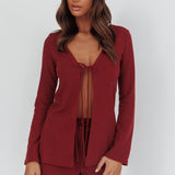 Ryder Drawstring Shorts Burgundy