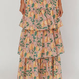 Ezmeralda Tiered Ruffle Maxi Skirt Lemon