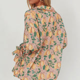 Telling Secrets Tied Cuff Top Lemon