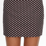 Sundrenched Mini Skirt Polka Dot Chocolate