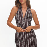 Sundrenched Mini Skirt Polka Dot Chocolate