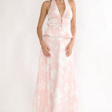 Under The Moons A-Line Maxi Skirt Floral