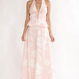 Under The Moons A-Line Maxi Skirt Floral