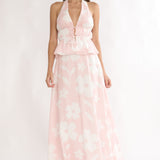 Under The Moons A-Line Maxi Skirt Floral