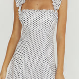 Warrior Sun Frill Strap Maxi Dress Navy Spot