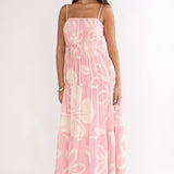 Lysette Pintuck Pleat Maxi Dress Floral