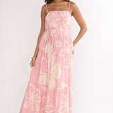 Lysette Pintuck Pleat Maxi Dress Floral