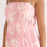 Lysette Pintuck Pleat Maxi Dress Floral