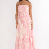 Lysette Pintuck Pleat Maxi Dress Floral